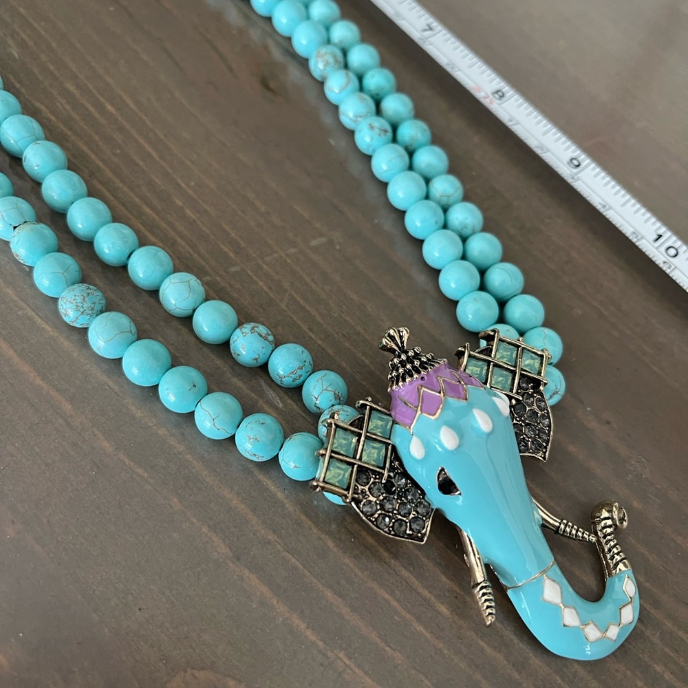 Elephant Turquoise Fashion Necklace